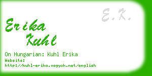 erika kuhl business card